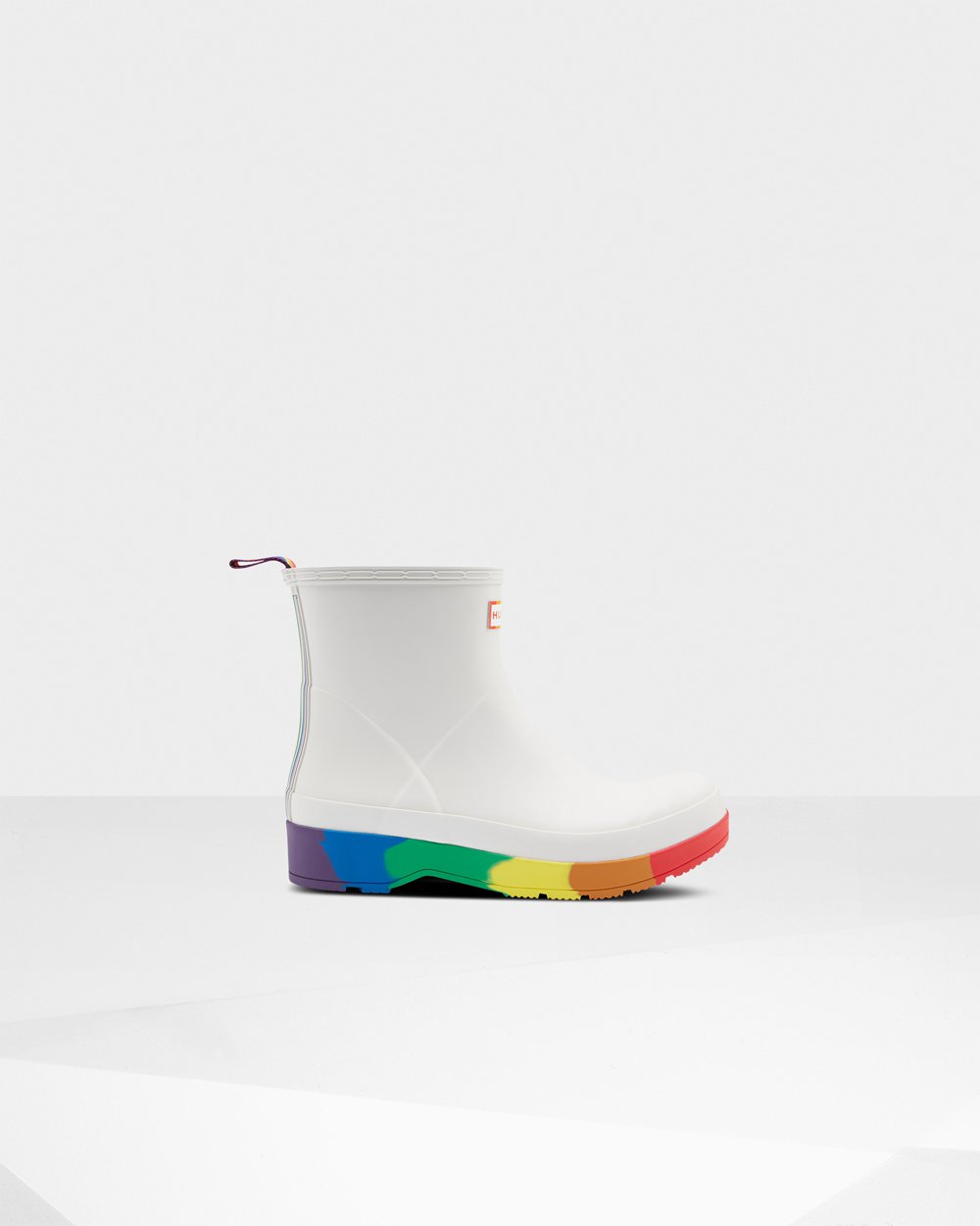 Mens Hunter Original Pride Heeled Rain - Play Boots White - 3870-BFTGV